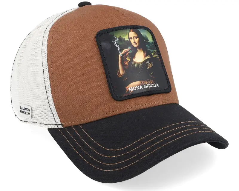 Capslab Art Mona Chica White/Brown/Black A-Frame Trucker online