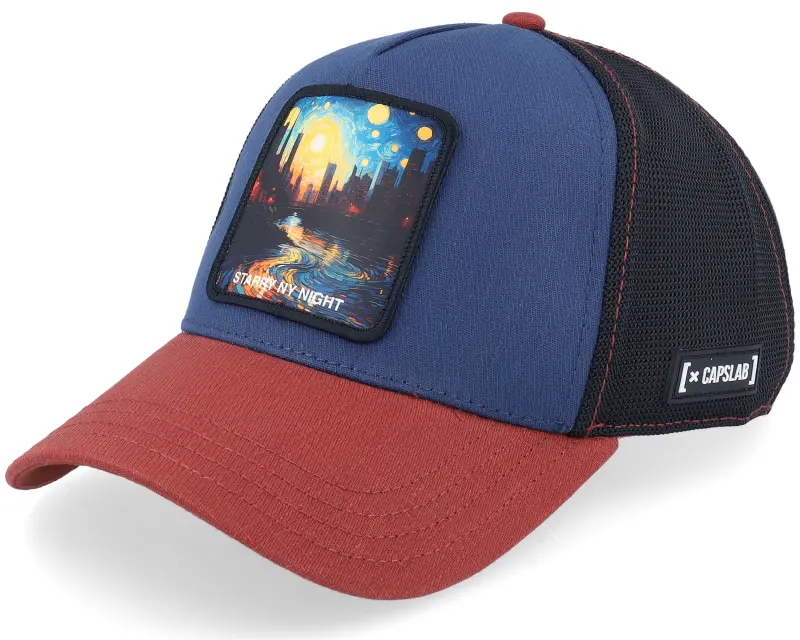Capslab Art Starry Night Black/Blue/Burgundy A-Frame Trucker online