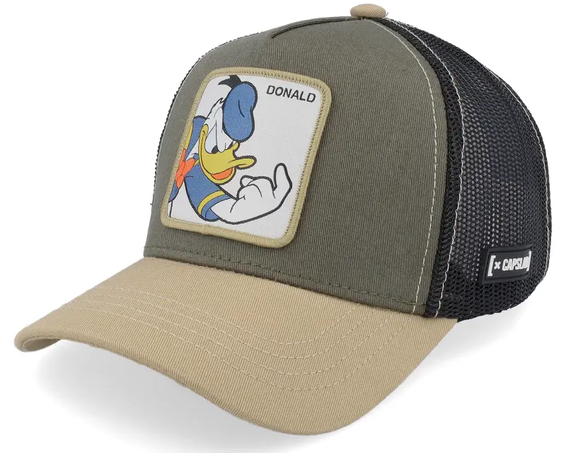 Capslab Disney Donald Duck Olive/Beige/Black Trucker online