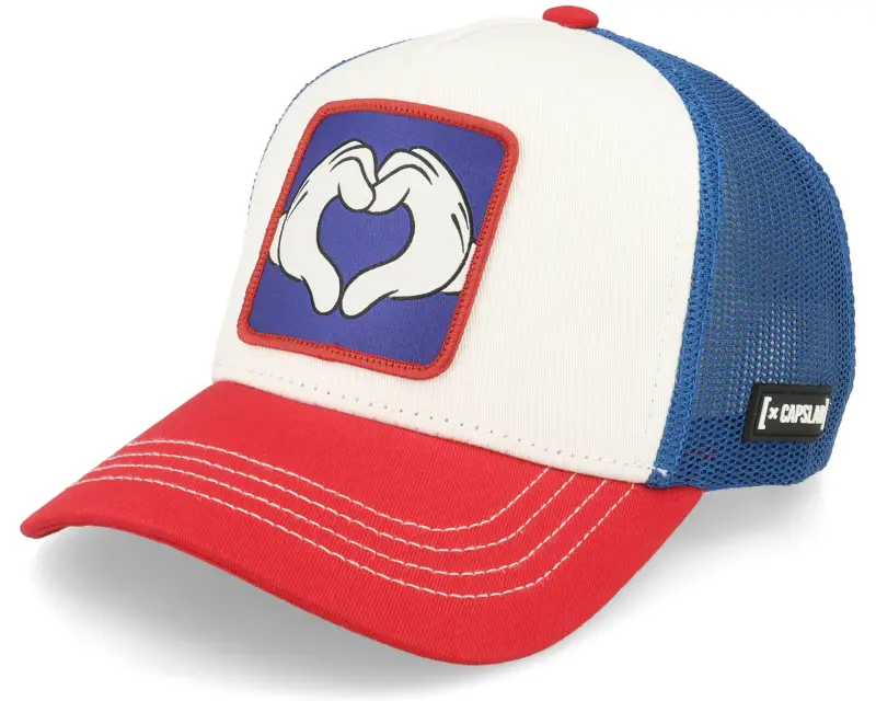 Capslab Disney Heart Hands White/Red/Blue Trucker online