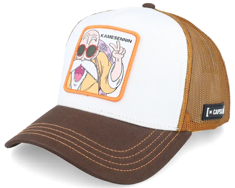 Capslab Dragon Ball Kame Brown/White A-Frame Trucker online