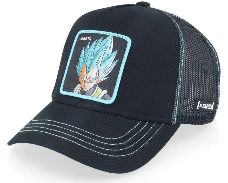 Capslab Dragon Ball Vegeta Black/Turquoise Trucker online