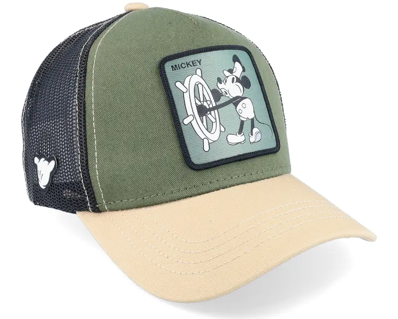 Capslab Hatstore Exclusive x Mickey Mouse Steamboat Willie Dark Green/Black/Beige Trucker online