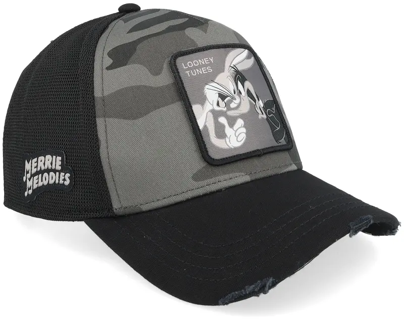 Capslab Looney Tunes Bugs Bunny Daffy Duck Black/Camouflage A-Frame Trucker online