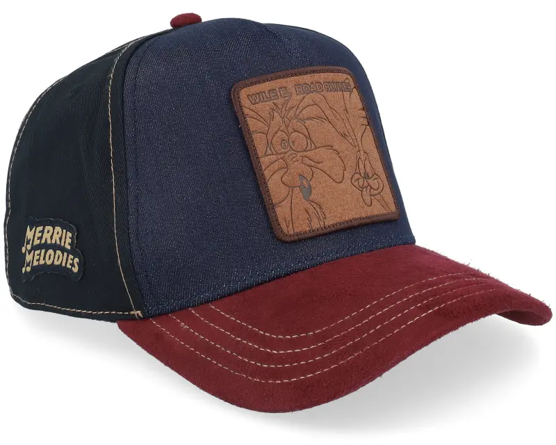 Capslab Looney Tunes Coyote & Road Runned Black/Navy/Burgundy A-Frame Trucker online