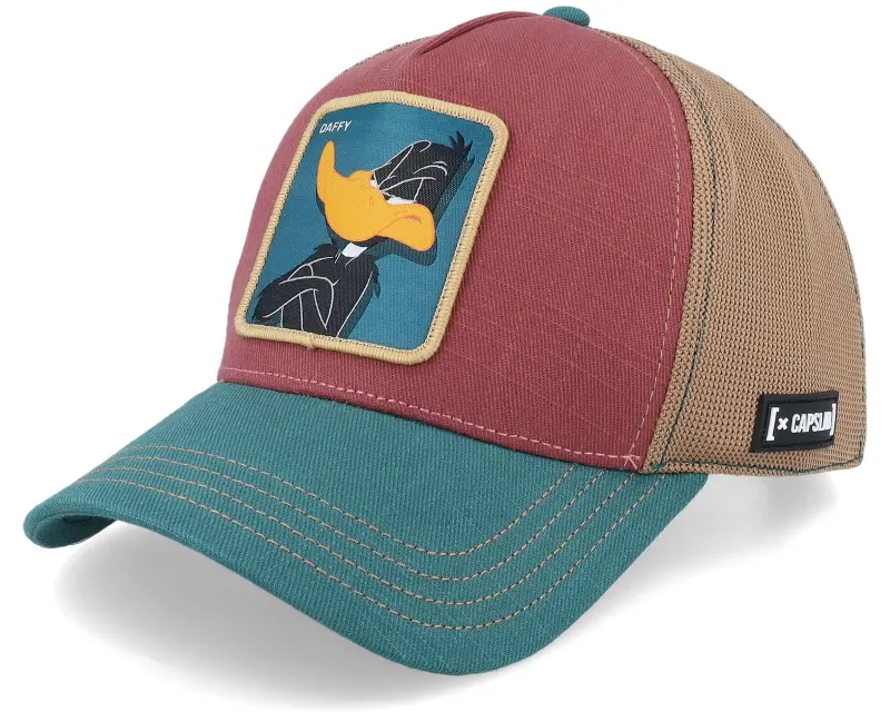Capslab Looney Tunes Daffy Duck Brown/Burgundy/Dark Green Trucker online