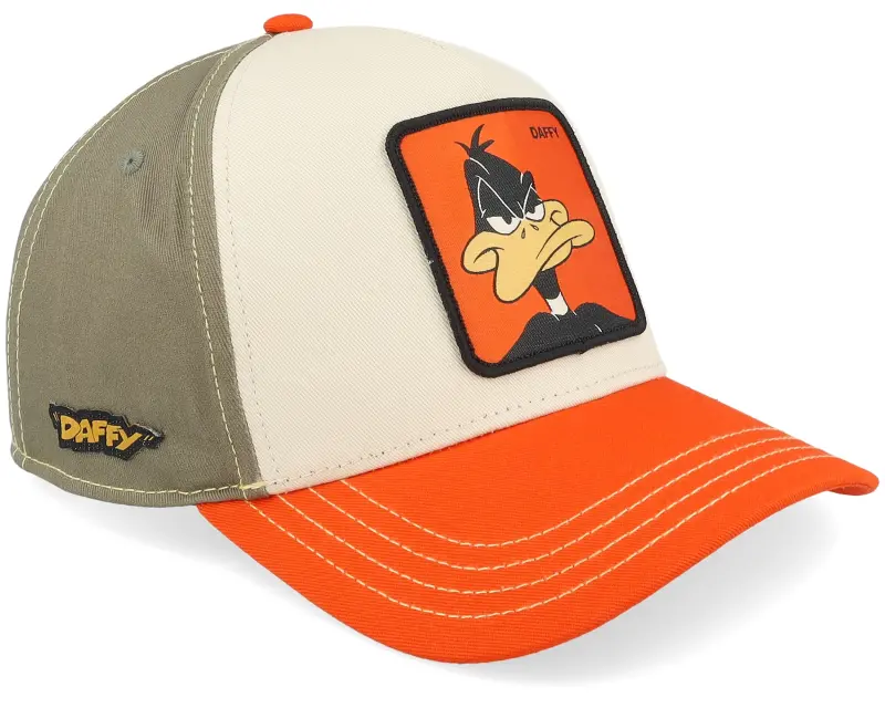 Capslab Looney Tunes Daffy Duck Grey/Beige/Red A-Frame Trucker online