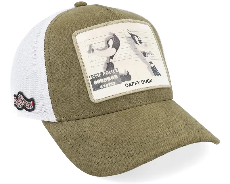 Capslab Looney Tunes Daffy Duck White/Dark Green Premium A-Frame Trucker online