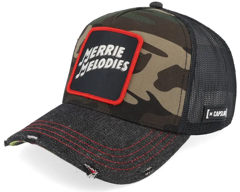 Capslab Looney Tunes Merrie Melodies Black/Camouflage A-Frame Trucker online