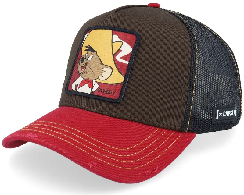Capslab Looney Tunes Speedy Gonzales Black/Dark Green/Red A-Frame Trucker online