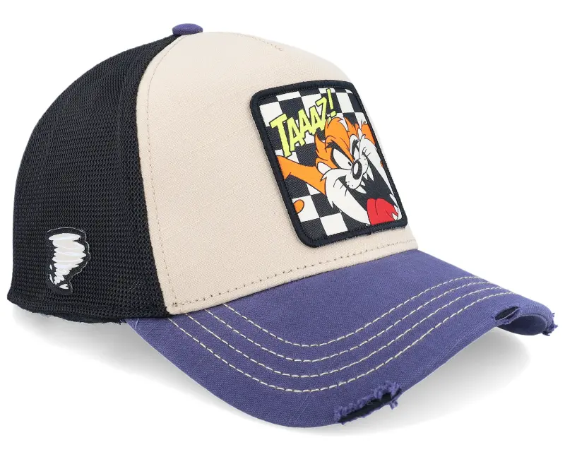 Capslab Looney Tunes Taz Black/Beige/Navy A-Frame Trucker online