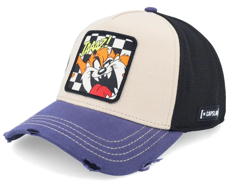 Capslab Looney Tunes Taz Black/Beige/Navy A-Frame Trucker online