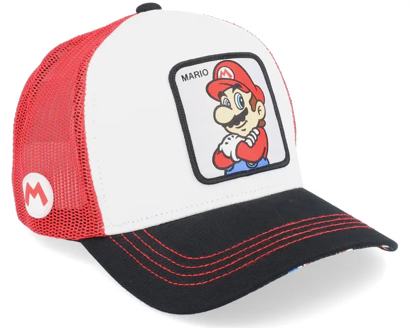 Capslab Nintendo Super Mario Bros Mario White/Red/Black Trucker online