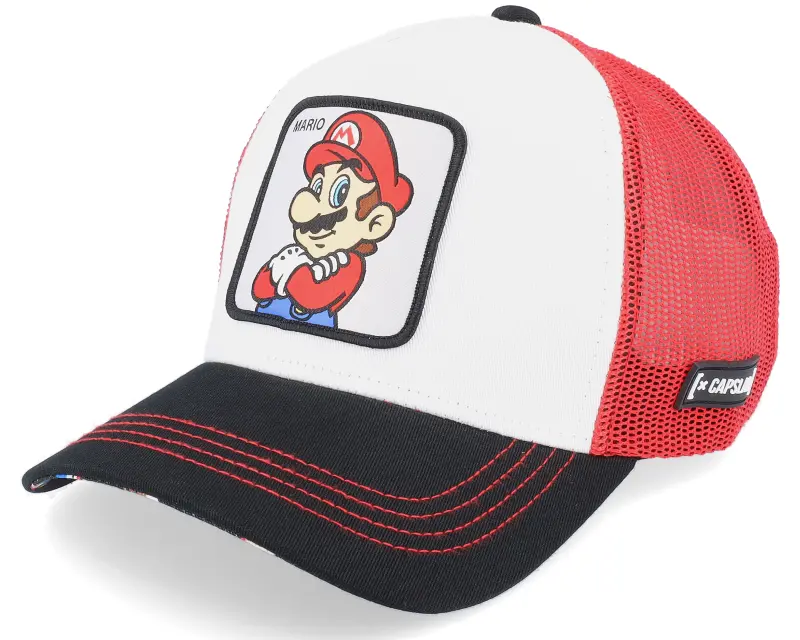 Capslab Nintendo Super Mario Bros Mario White/Red/Black Trucker online