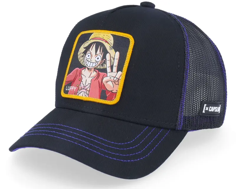 Capslab One Piece Luffy Black/Blue Trucker online