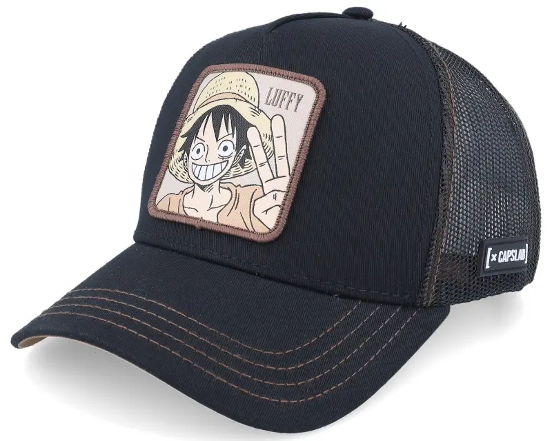 Capslab One Piece Luffy Black/Brown A-Frame Trucker online