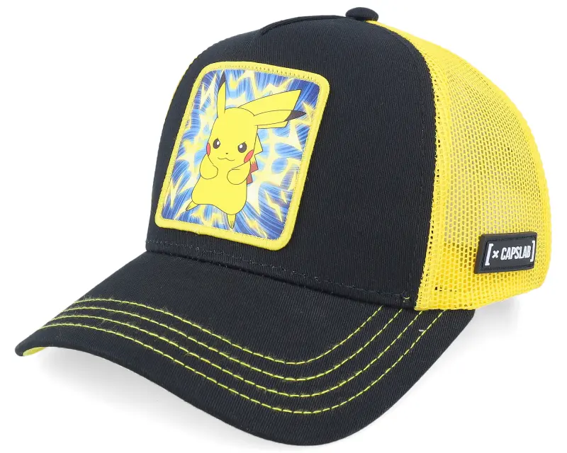 Capslab Pokemon Pikachu Black/Yellow A-Frame Trucker online
