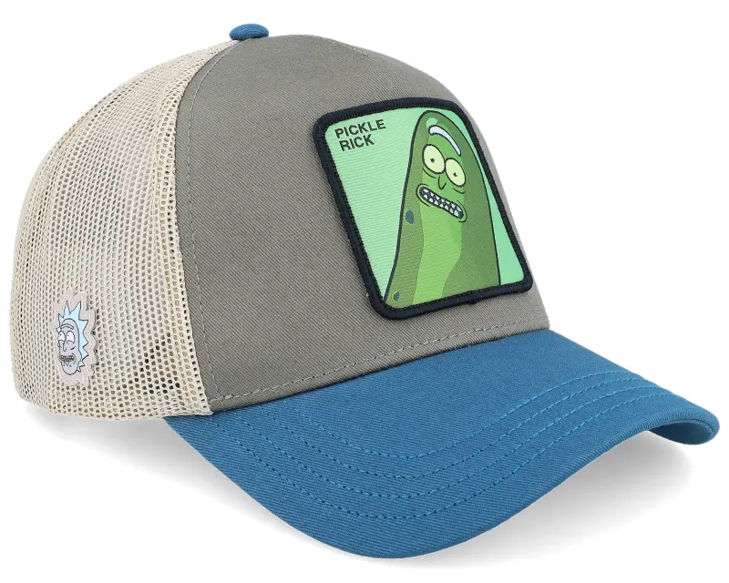 Capslab Rick & Morty Pickle Rick Beige/Grey/Blue A-Frame Trucker online