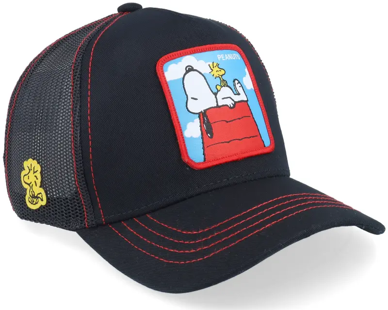 Capslab Snoopy & Woodstock Peanuts Black Trucker online