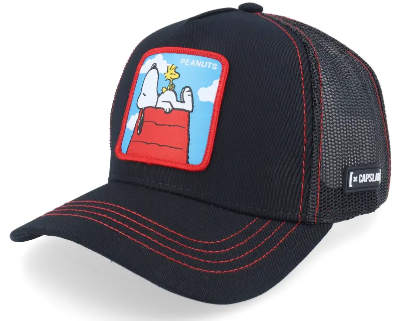 Capslab Snoopy & Woodstock Peanuts Black Trucker online