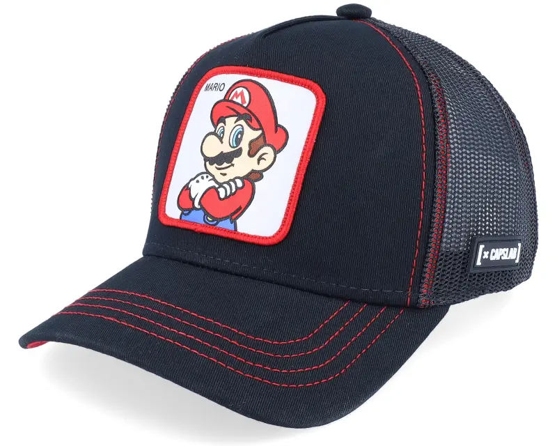 Capslab Super Mario Bros Mario 2 Black Trucker online