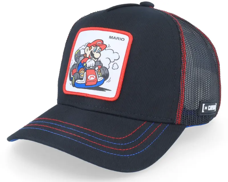 Capslab Super Mario Kart Mario Black/White/Blue Trucker online