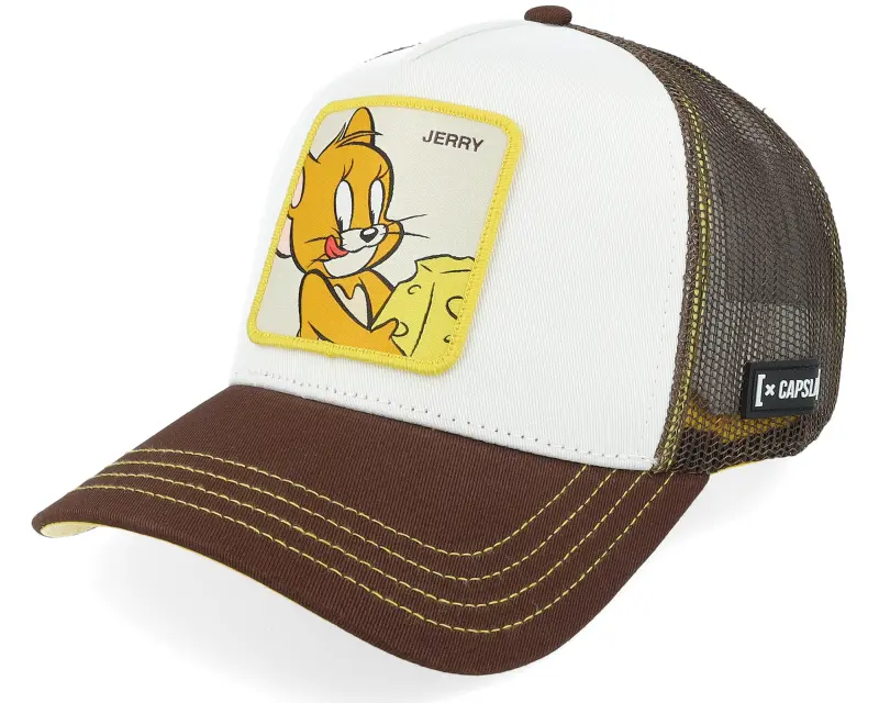 Capslab Tom & Jerry Jerry Yellow/White/Brown A-Frame Trucker online