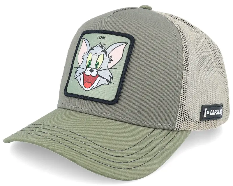 Capslab Tom & Jerry Tom Dark Green A-Frame Trucker online