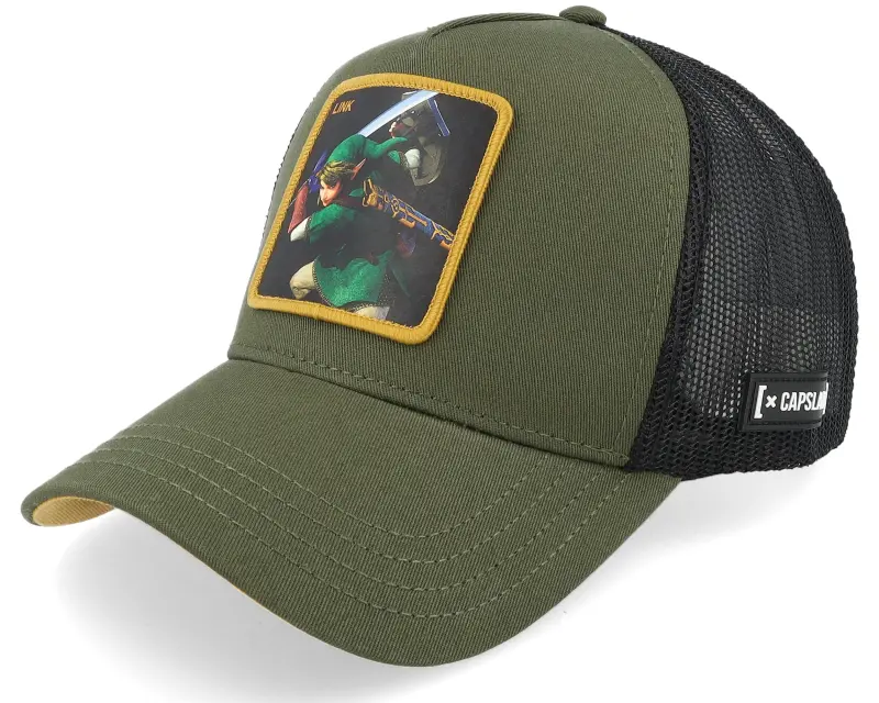 Capslab Zelda Link Black/Dark Green A-Frame Trucker online