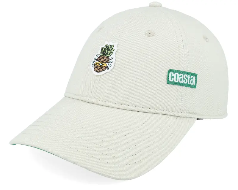 Coastal 6 Panel Curved Visor Pinapple Sand Dad Cap online