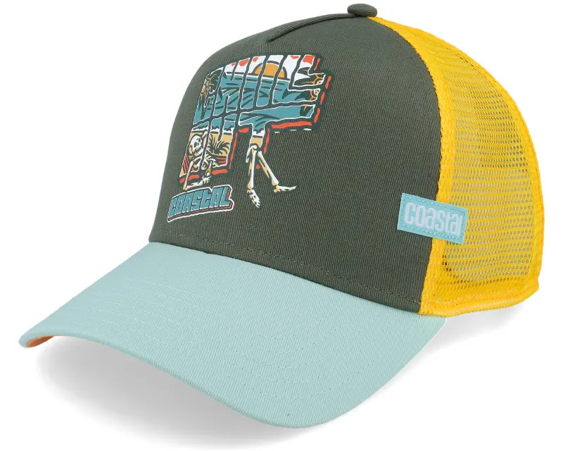 Coastal Chill Out Olive/Turquoise Coastal Trucker online