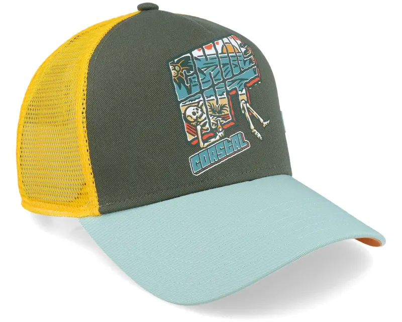 Coastal Chill Out Olive/Turquoise Coastal Trucker online