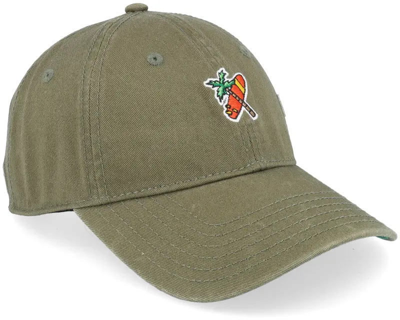 Coastal Curved Visor Palm Cross Olive Dad Cap online