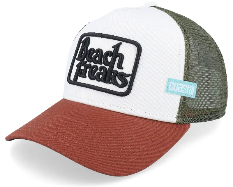 Coastal Hft Beach Freaks Brown/White/Wine A-Frame Trucker online