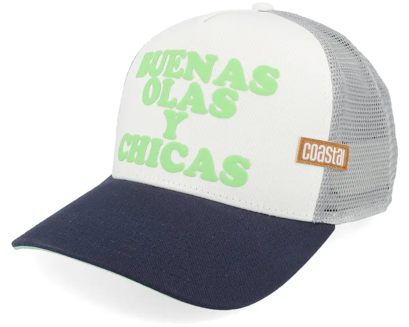Coastal Hft Olas Y Chicas White/Navy A-Frame Trucker online