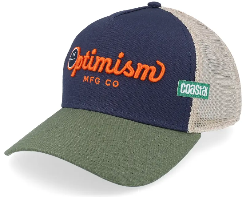 Coastal Hft Optimism Co Off White/Navy/Green A-Frame Trucker online