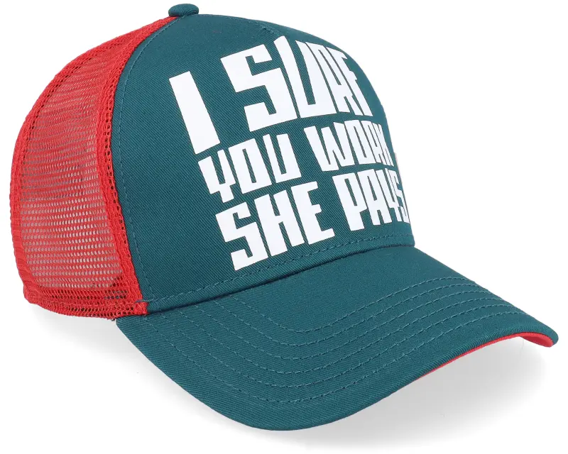 Coastal Hft She Pays Red/Petrol A-Frame Trucker online