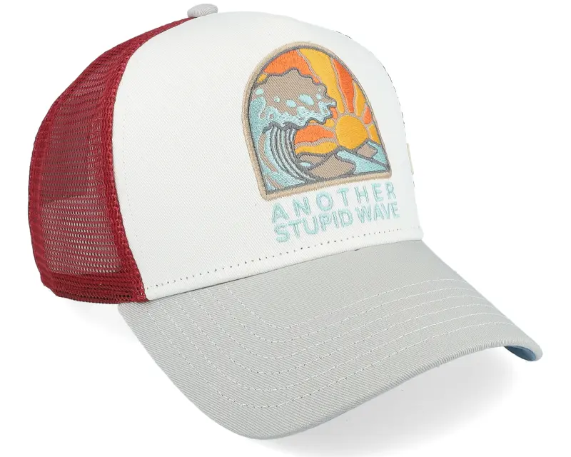 Coastal Hft Stupid Wave Red/White/Grey A-Frame Trucker online