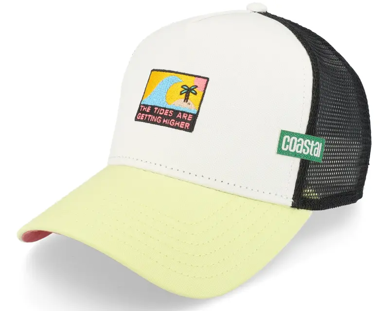 Coastal Highertides White/Black/Yellow Trucker online