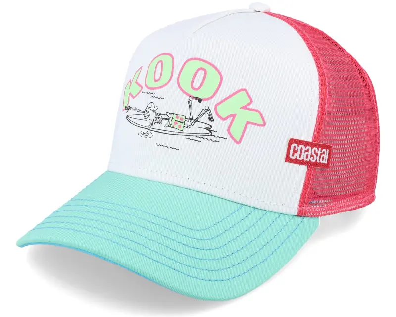 Coastal Kook Light White/Mint/Pink Coastal Trucker online