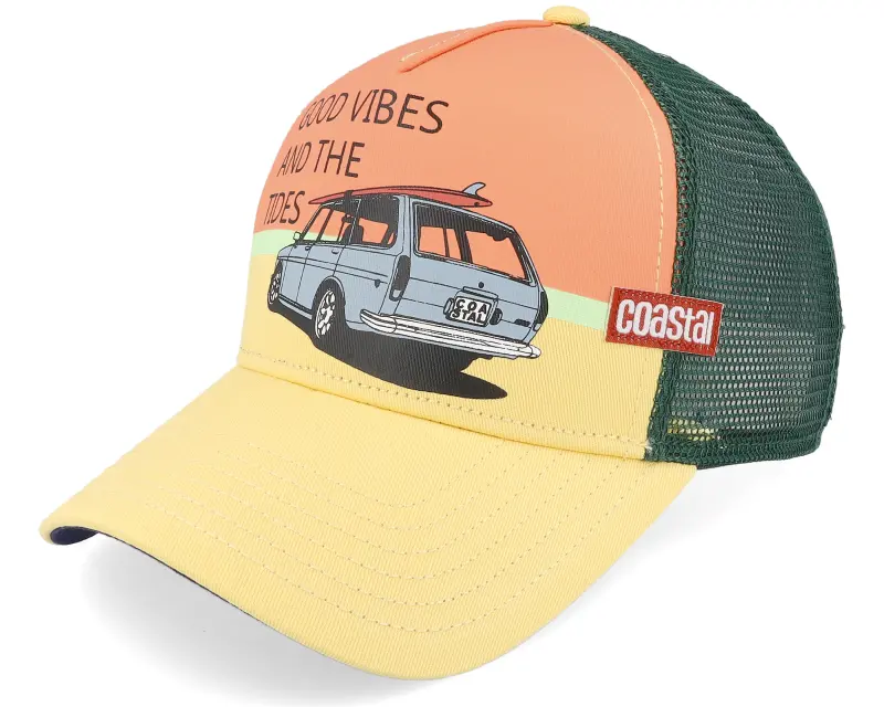 Coastal Vibes And Tides Sun Yellow Trucker online
