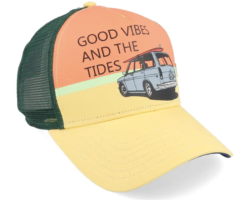 Coastal Vibes And Tides Sun Yellow Trucker online
