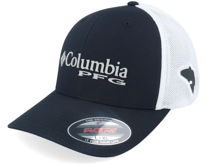 Columbia Logo Mesh Ball Cap Black/White Trucker online