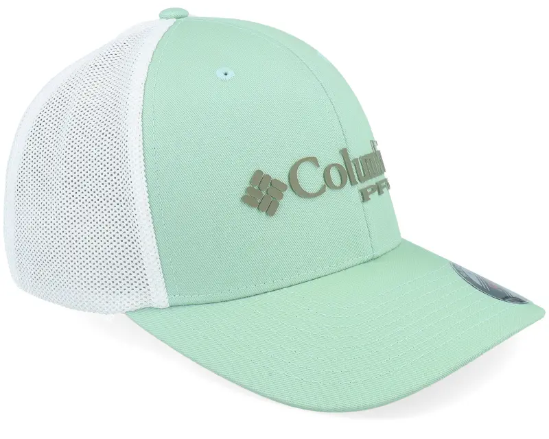 Columbia Logo Mesh Ball Cap Misty Jade/White Mesh Flexfit online