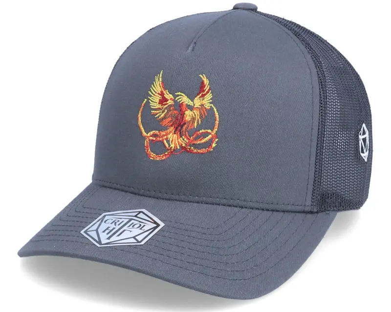 Critiql Hit Phoenix Fire Bird D20 Dark Grey Trucker online