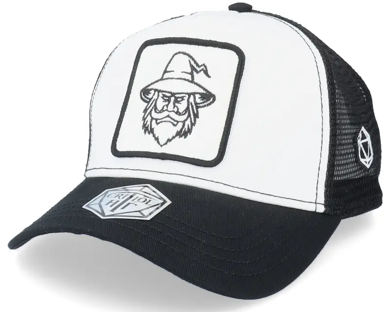 Critiql Hit Wizard Hat Patch White/Black Trucker online