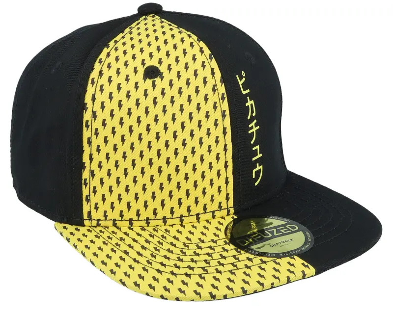 Difuzed Pokémon Block Pikachu Black Snapback online