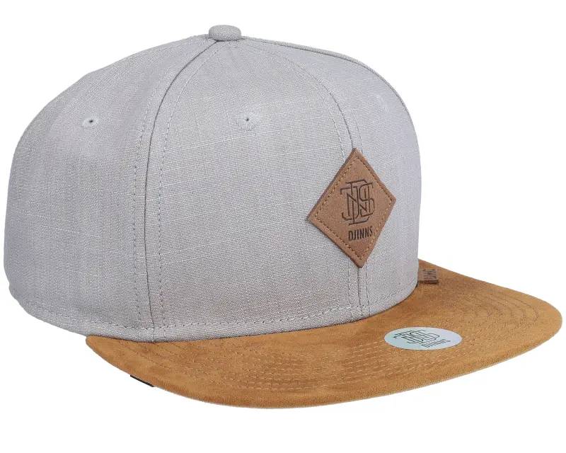 Djinns 6 Panel Cap Linen 2015 Grey/Suede Snapback online