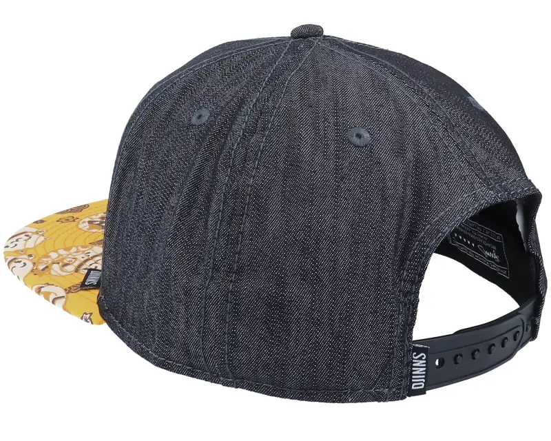 Djinns 6 Panel Luckycat Linen Rev. Black Snapback online