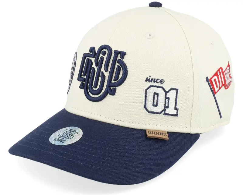 Djinns 6 Panel Truefit Cap Anniversary Cream/Navy Adjustable online